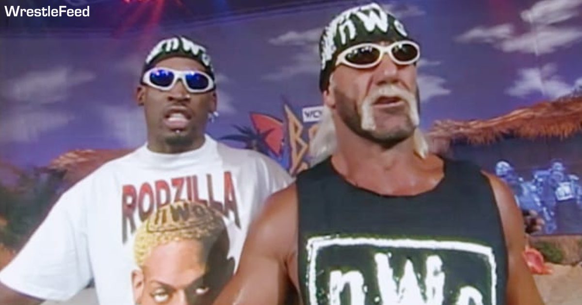 Dennis Rodman Hollywood Hulk Hogan WCW Bash At The Beach 1997 WrestleFeed App