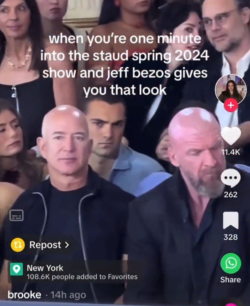 Jeff Bezos Triple H New York Fashion Week September 2023