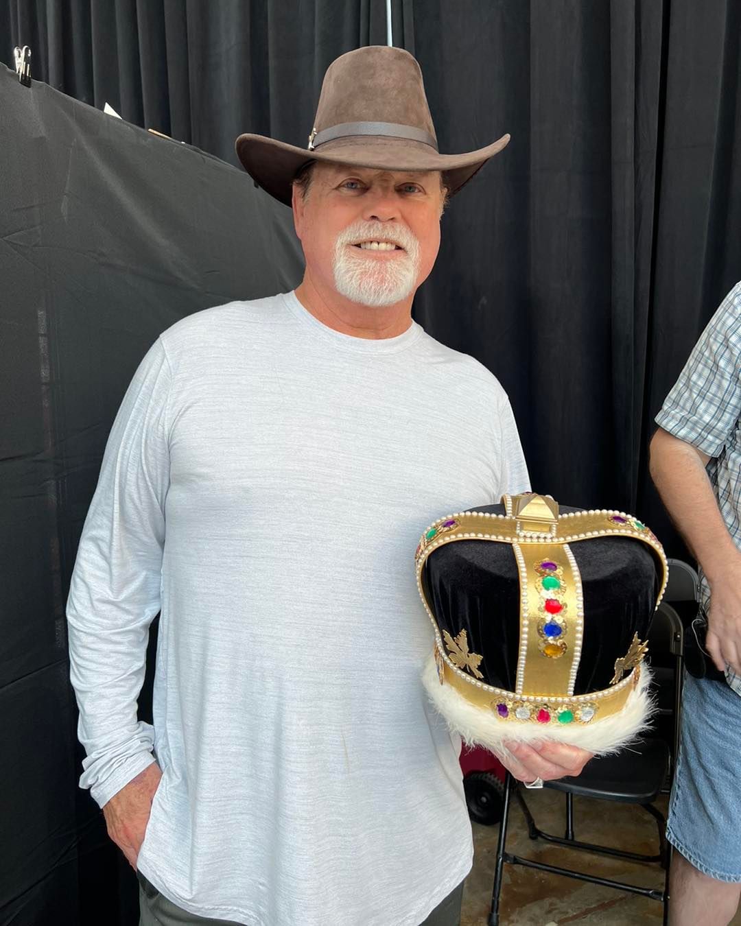 Jerry Lawler New Look French Cut Beard Cowboy Hat September 2023