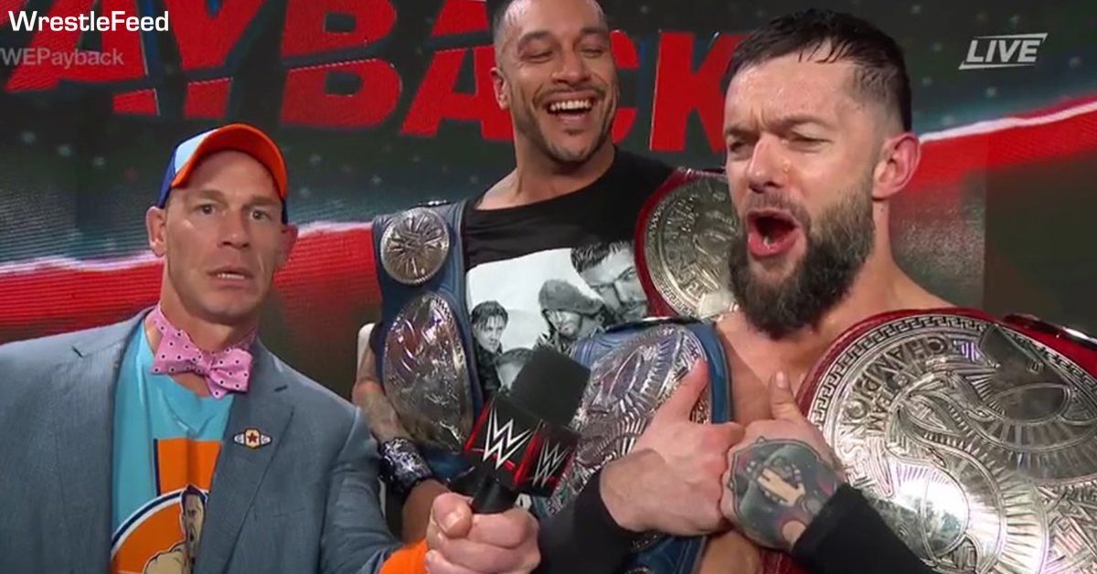 John Cena Interviews New Undisputed WWE Tag Team Champions Finn Balor Damian Priest Judgment Day Payback 2023 WrestleFeed App