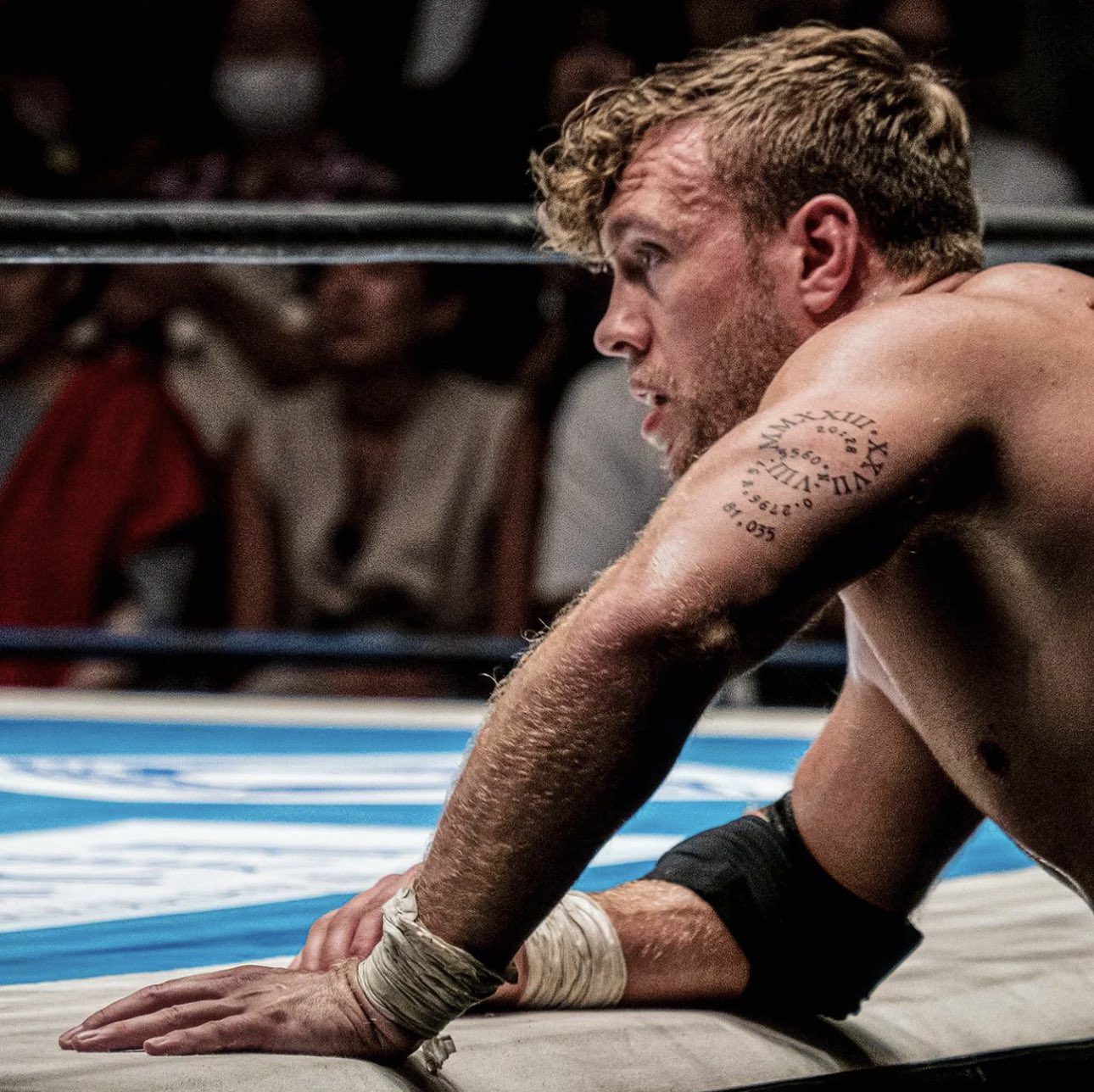 Will Ospreay Gets AEW All In 2023 Wembley Stadium London Wrong Attendance 81035 Tattoo On His Left Arm