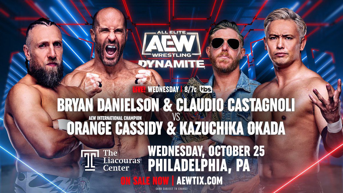 Bryan Danielson & Claudio Castagnoli vs Orange Cassidy & Kazuchika Okada AEW Dynamite October 25 2023