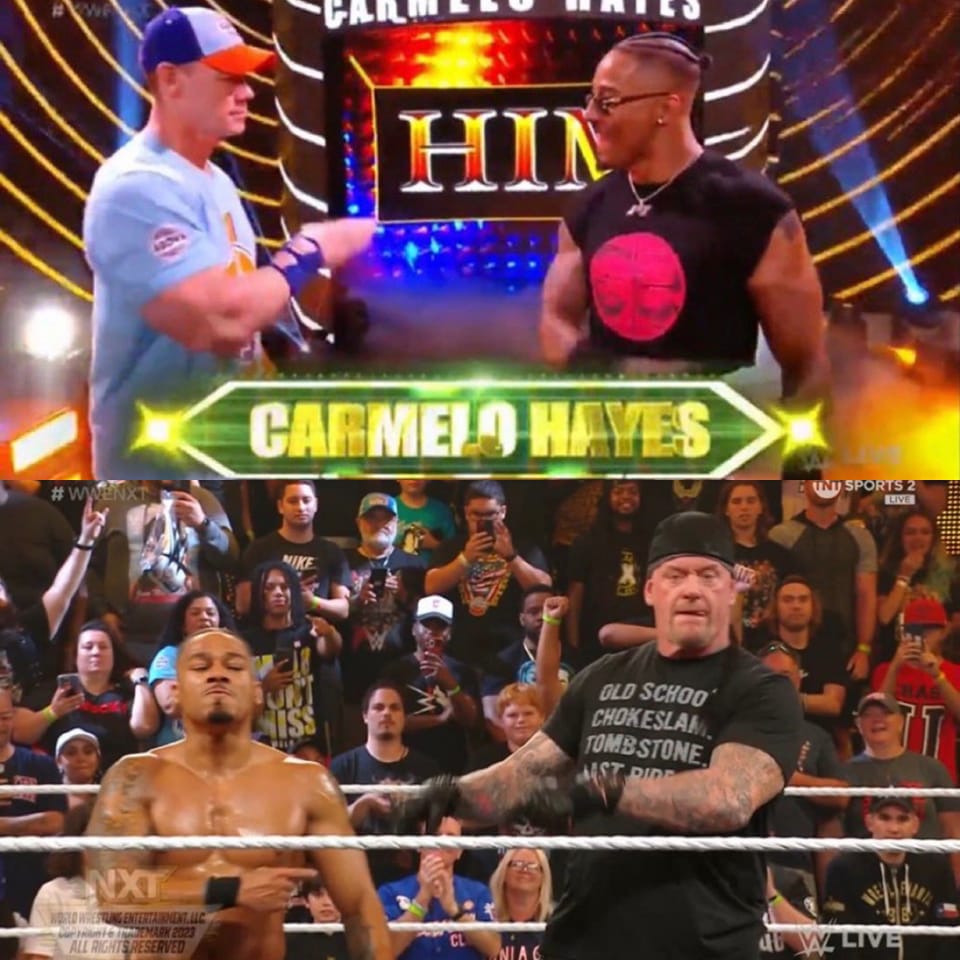 Carmelo Hayes John Cena The Undertaker WWE NXT October 10 2023