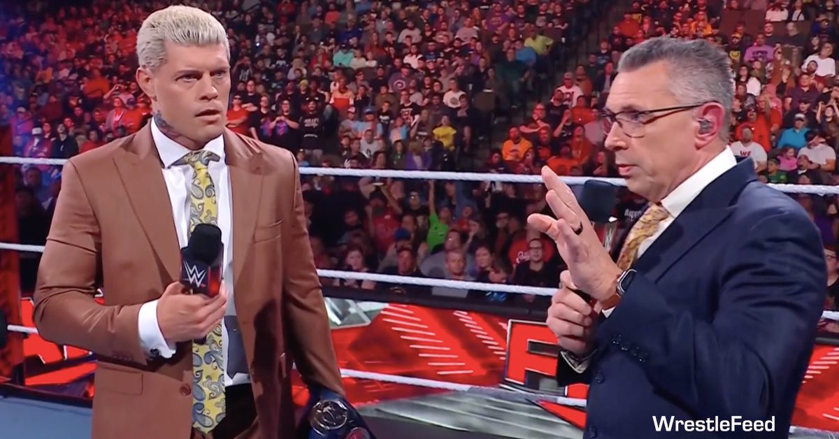 Cody Rhodes Michael Cole Finish The Story WWE Championship Interview RAW October 9 2023 WrestleFeed App