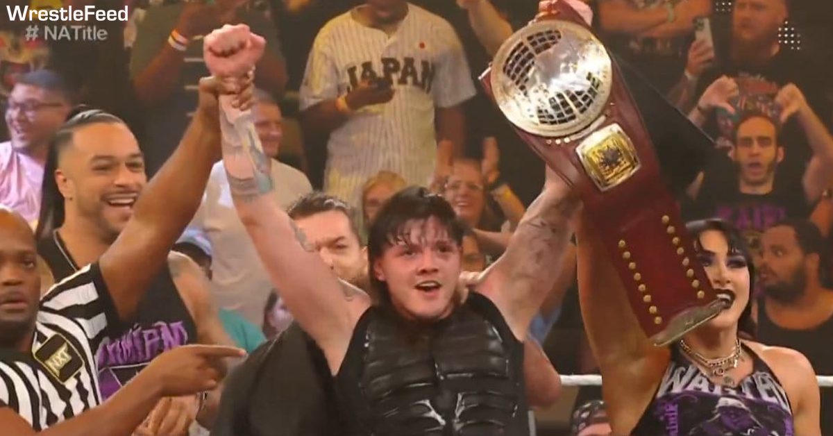 Dominik Mysterio wins back the North American Championship WWE NXT October 3 2023 WrestleFeed App