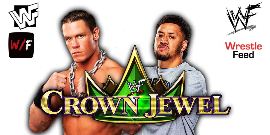 John Cena Vs Solo Sikoa Crown Jewel 2023 PLE WWE 4 WrestleFeed App
