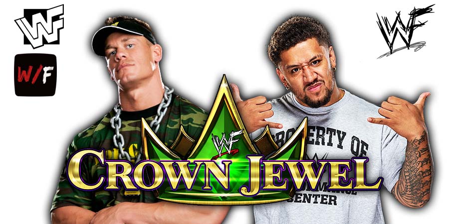 John Cena Vs Solo Sikoa Crown Jewel 2023 PLE WWE 5 WrestleFeed App