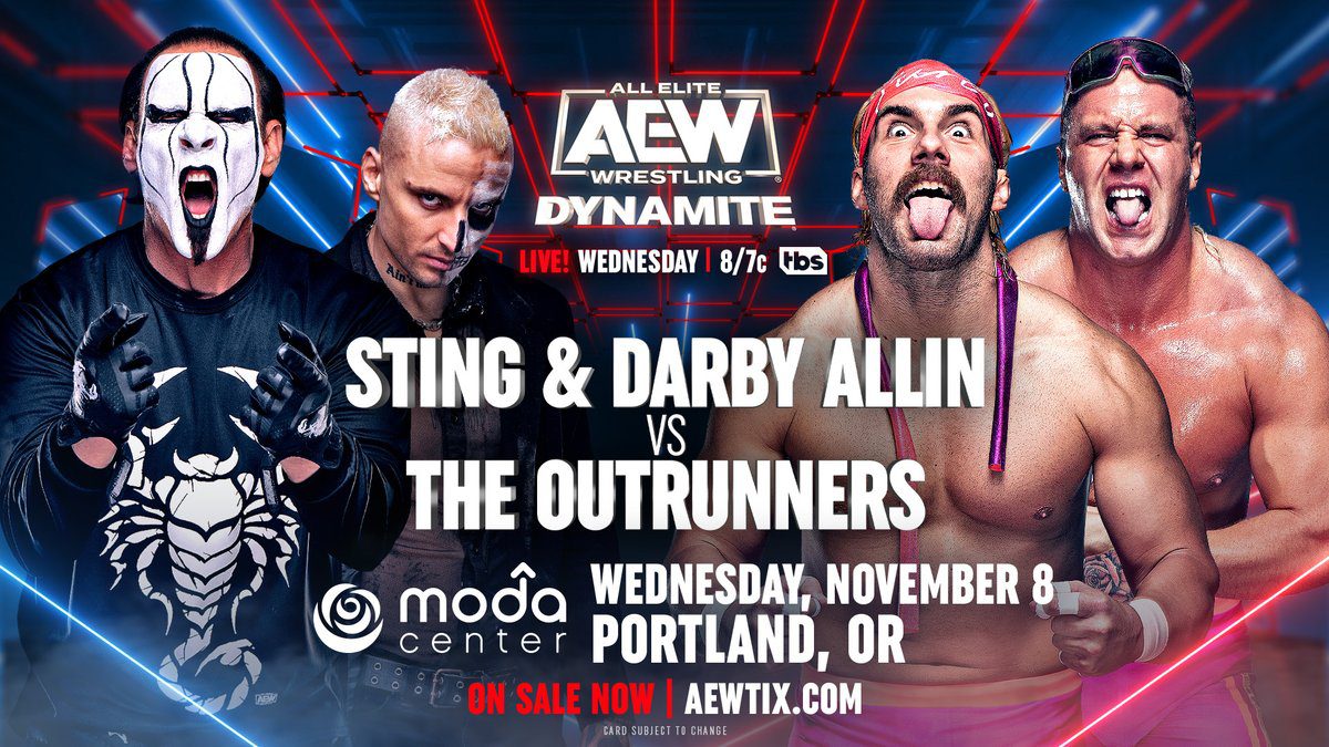 Sting Darby Allin vs The Outrunners AEW Dynamite November 8 2023