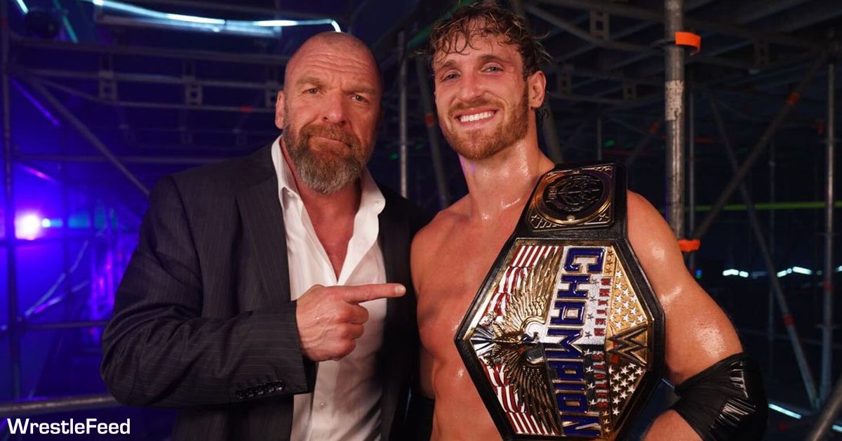 Triple H Logan Paul New United States US Champion Backstage WWE Crown Jewel 2023 Saudi Arabia WrestleFeed App