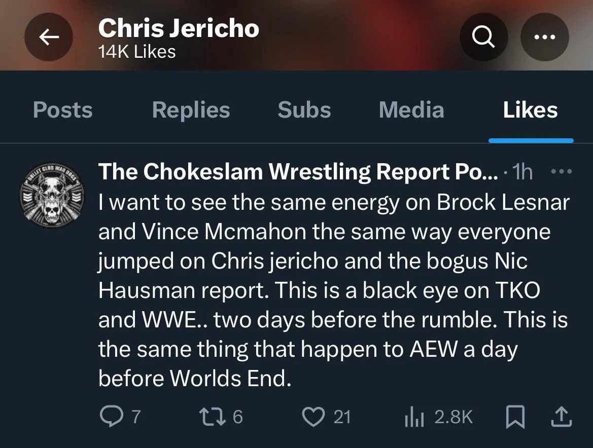 Chris Jericho Reacts To New Vince McMahon Allegations