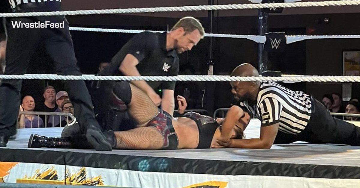 Cora Jade Injured Hurt NXT Live Event January 12 2024 WrestleFeed App