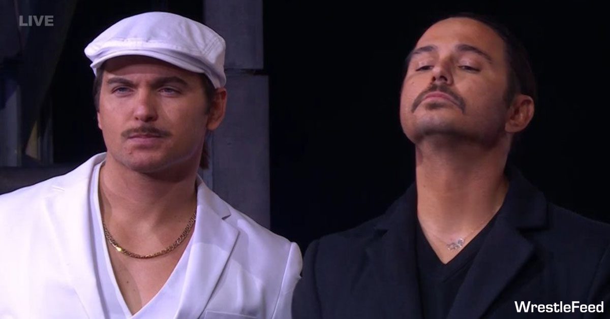 Nick Matt Jackson Young Bucks Return New Mustache Look AEW Dynamite Homecoming January 10 2024 WrestleFeed App