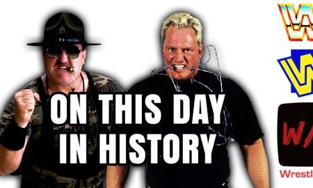 On This Day In Wrestling History January 13th Sgt Slaughter The Sandman WWF ECW WrestleFeed App