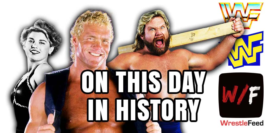 On This Day In Wrestling History January 14th Article Pic Mae Young Sid Vicious Hacksaw Jim Duggan WrestleFeed App