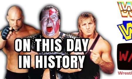 On This Day In Wrestling History January 17th Article Pic Goldberg Demolition Ax Owen Hart WrestleFeed App