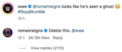 Roman Reigns Tells WWE To Delete Footage Of His Reaction To Cody Rhodes Winning Men's Royal Rumble 2024
