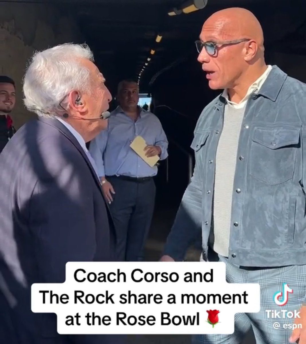 The Rock Dwayne Johnson Nick Khan ESPN College Gameday January 1 2024