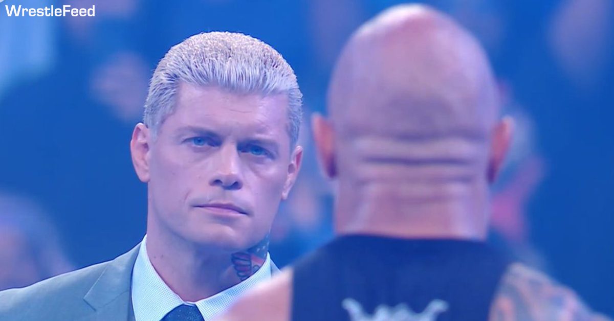 Cody Rhodes Sad Face In Front Of The Rock WWE SmackDown February 2 2024 WrestleFeed App