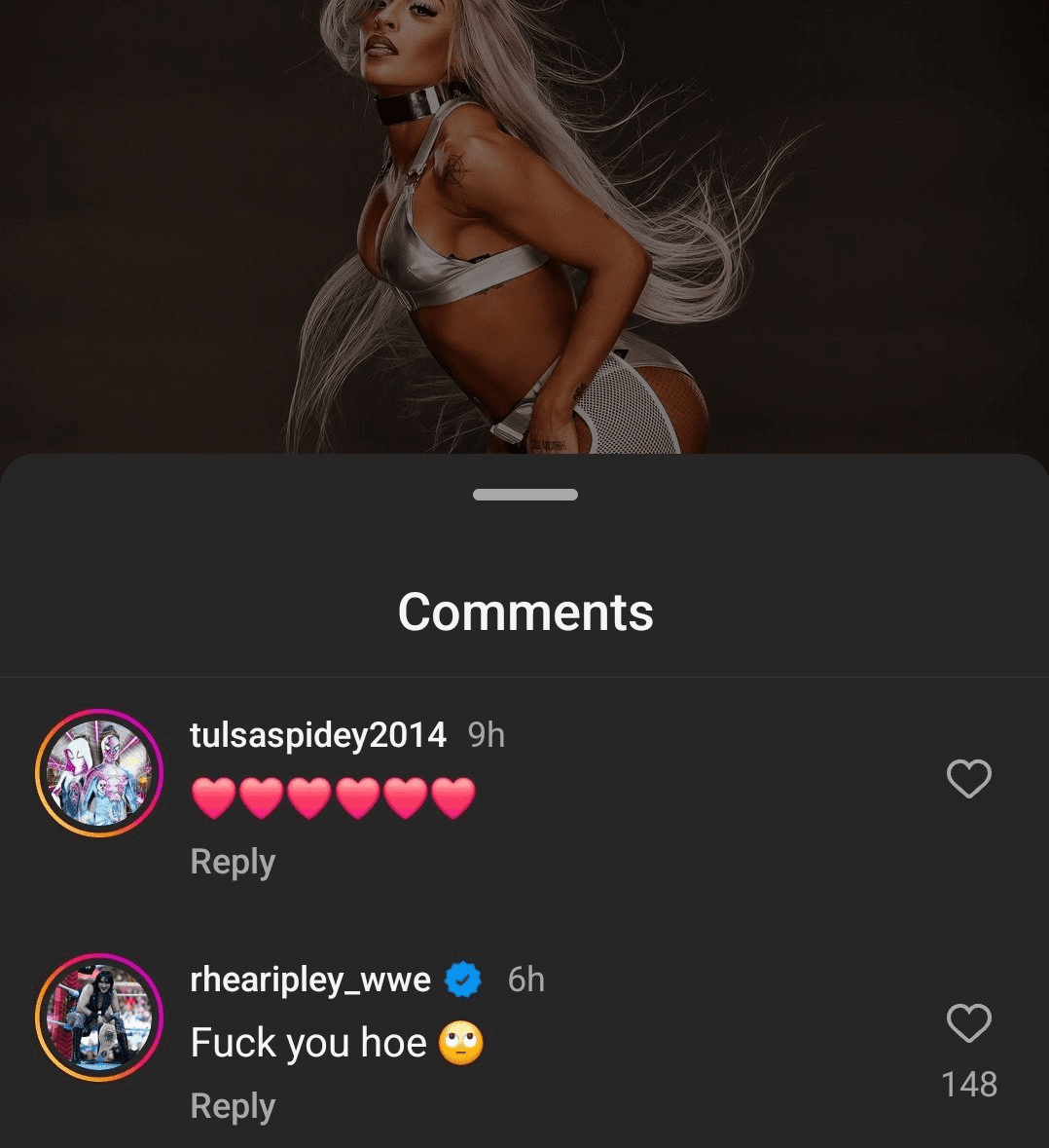Rhea Ripley Fuck You Hoe Zelina Vega Instagram Photo