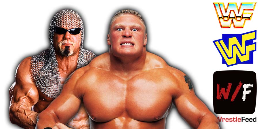 Scott Steiner And Brock Lesnar WWF Article Pic History WrestleFeed App