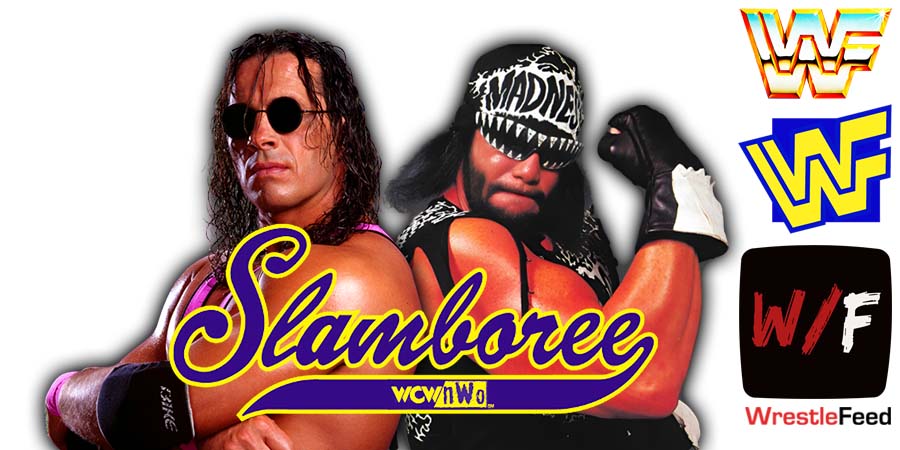 Bret Hart Vs Macho Man Randy Savage WCW Slamboree 1998 Article Pic History WrestleFeed App