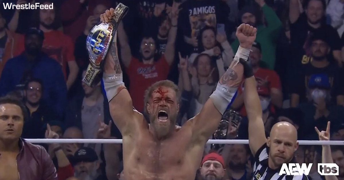 Edge Adam Copeland Bleeding Busted Open Blood Wins TNT Championship I Quit Match AEW Dynamite March 20 2024 WrestleFeed App