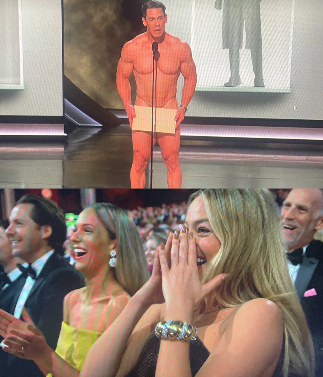 Margot Robbie Reacts To Naked John Cena At Oscars 2024