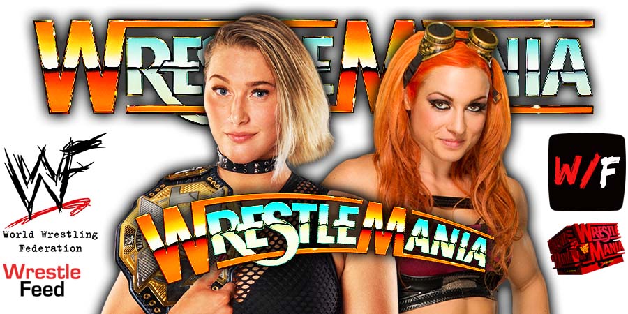 Rhea Ripley Vs Becky Lynch WrestleMania 1 WrestleFeed App