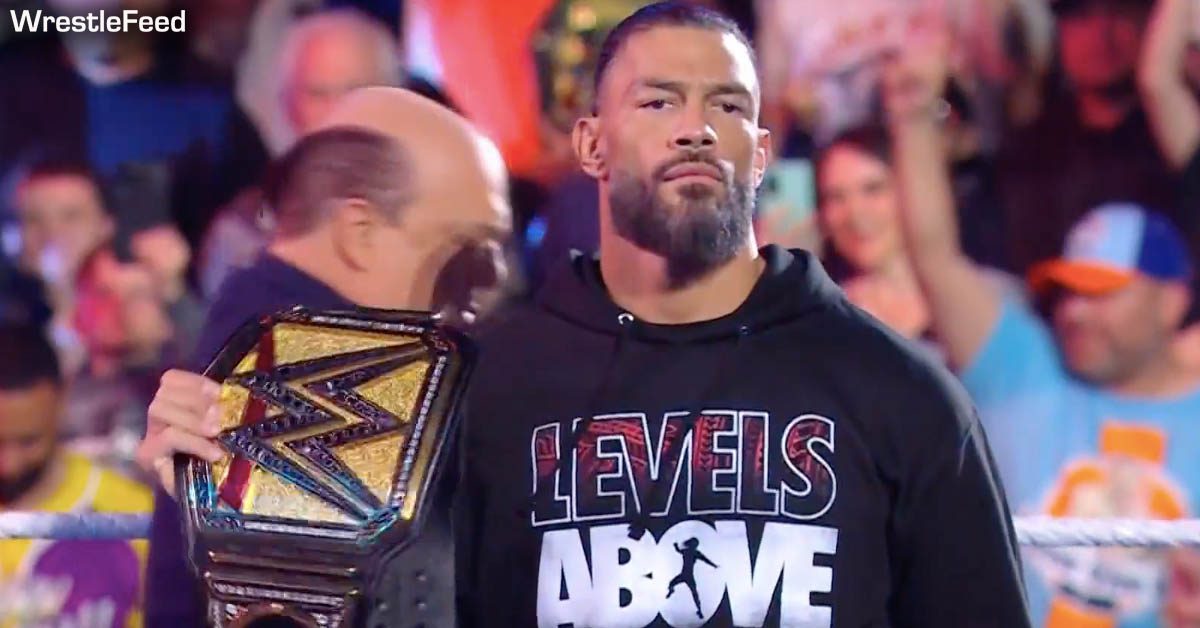 Roman Reigns with the Undisputed WWE Universal Championship Levels Above Hoodie WWE SmackDown March 9 2024 WrestleFeed App