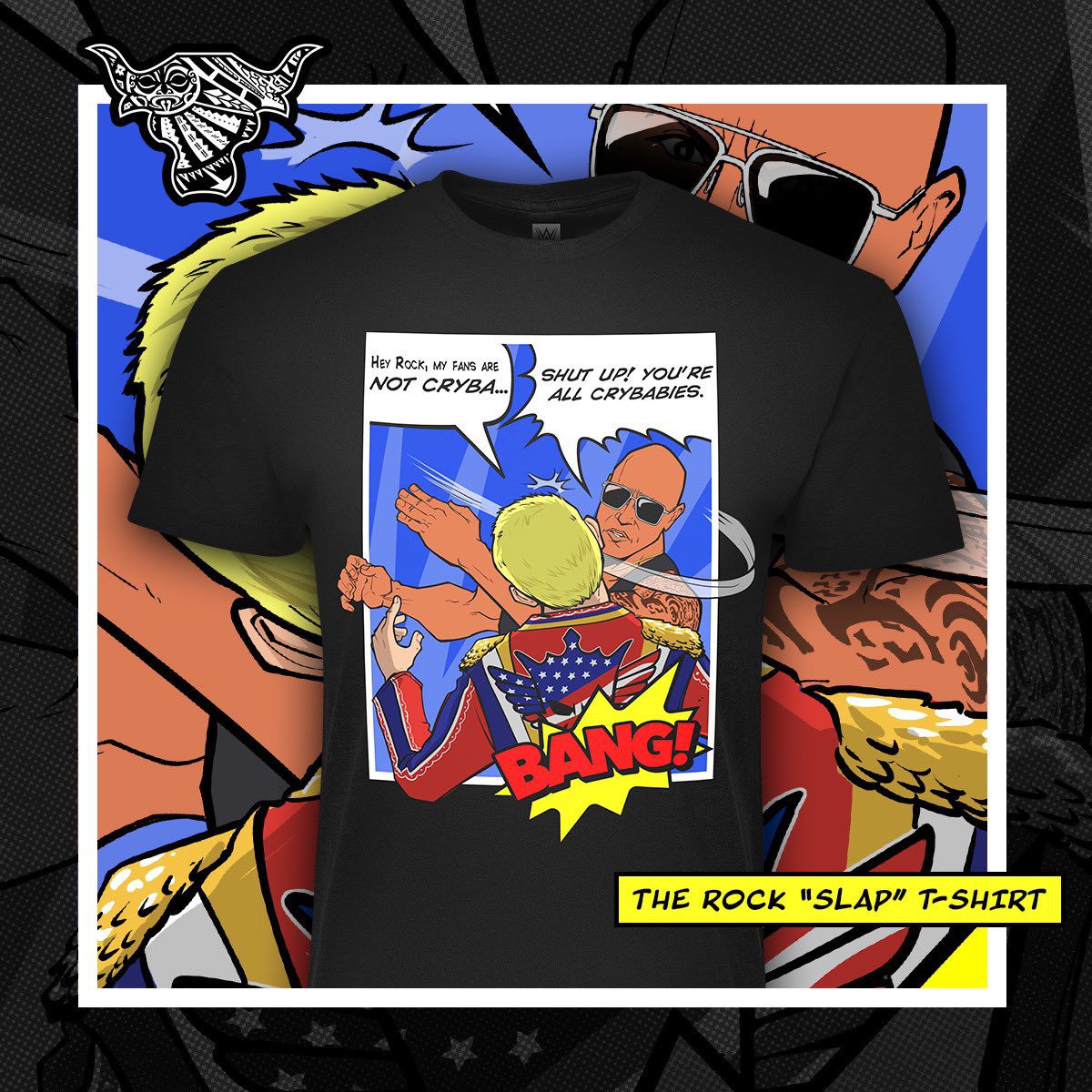 The Rock Cody Rhodes Crybabies Slap T-Shirt WWE 2024