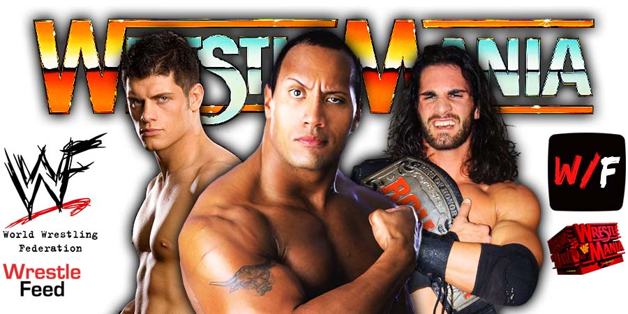 The Rock Dwayne Johnson Vs Cody Rhodes And Seth Rollins WrestleMania 40 WWE Article Pic WrestleFeed App