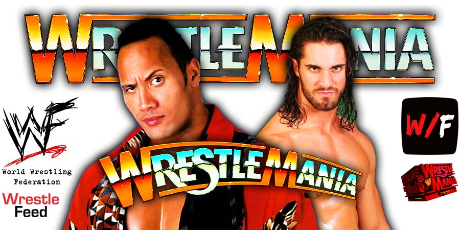 The Rock Dwayne Johnson Vs Seth Rollins WrestleMania 3 WWE WrestleFeed App