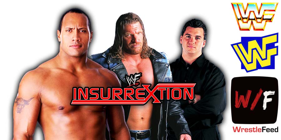 The Rock Vs Triple H Vs Shane McMahon Insurrextion 2000 WWF PPV Article Pic History WrestleFeed App
