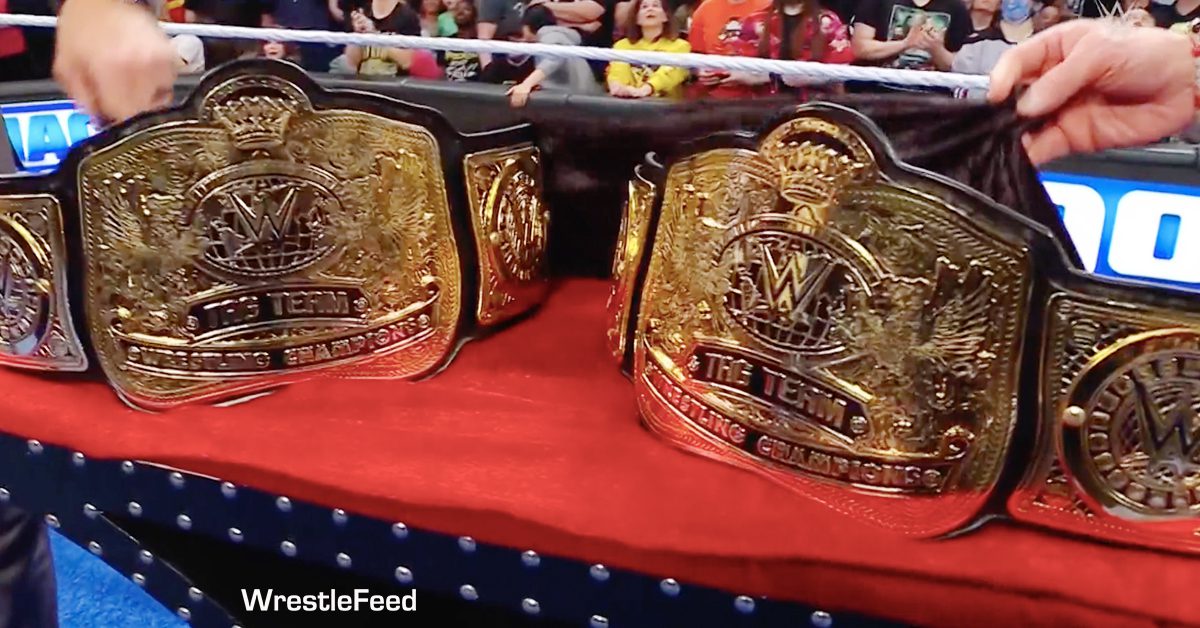 New WWE Tag Team Championship Titles SmackDown April 19 2024 WrestleFeed App
