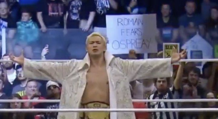Roman Reigns Fears Will Ospreay Fan Sign AEW Dynamite April 17 2024 WrestleFeed App
