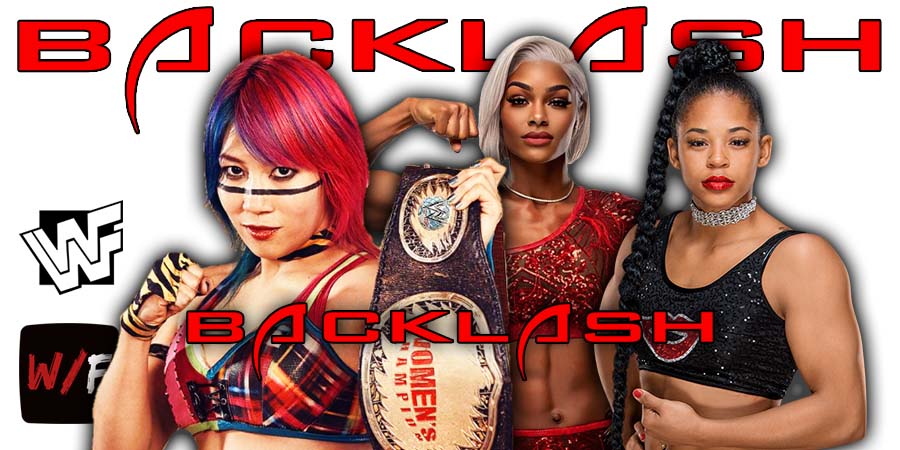The Kabuki Warriors Asuka Vs Bianca Belair And Jade Cargill Backlash 2024 PLE WWE 2 WrestleFeed App