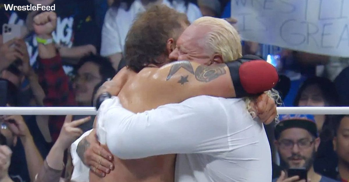 Edge Adam Copeland Gangrel Hug Reunite AEW Double Or Nothing 2024 WrestleFeed App