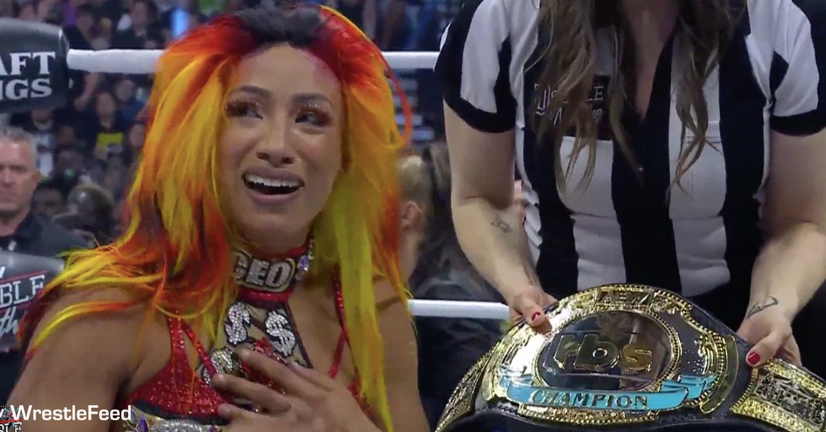 Mercedes Mone Sasha Banks Wins TBS Women's Championship AEW Double Or Nothing 2024 Sad Emotional Happy Face WrestleFeed App