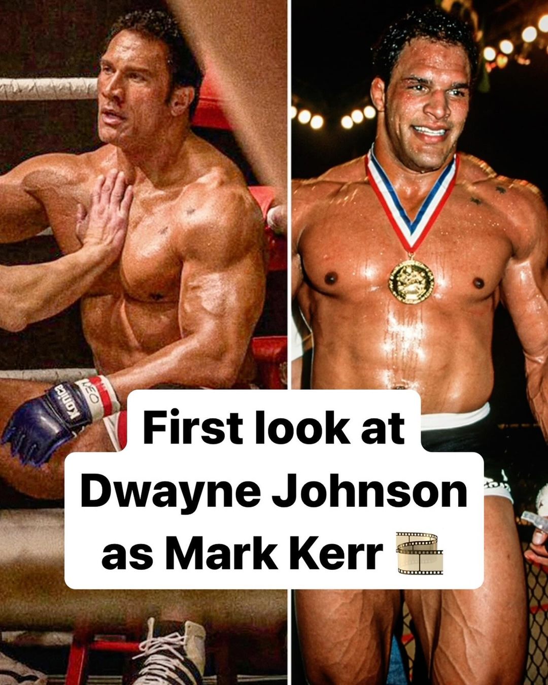 The Rock Dwayne Johnson As Mark Kerr UFC Legend The Smashing Machine Movie Film