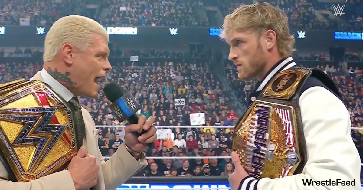 Undisputed WWE Champion Cody Rhodes United States Champion Logan Paul SmackDown May 10 2024 WrestleFeed App