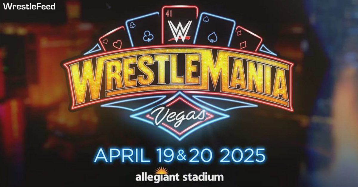 WrestleMania 41 Las Vegas Logo Banner WrestleFeed App