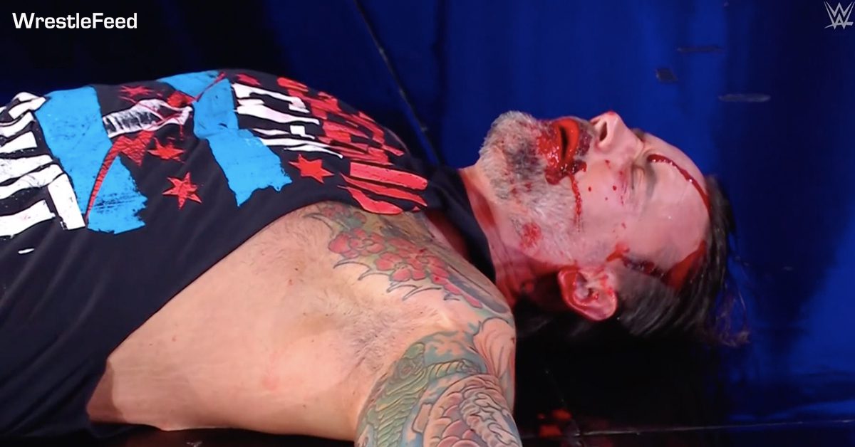 CM Punk Busted Open Bleeding Blood WWE SmackDown June 21 2024 WrestleFeed App