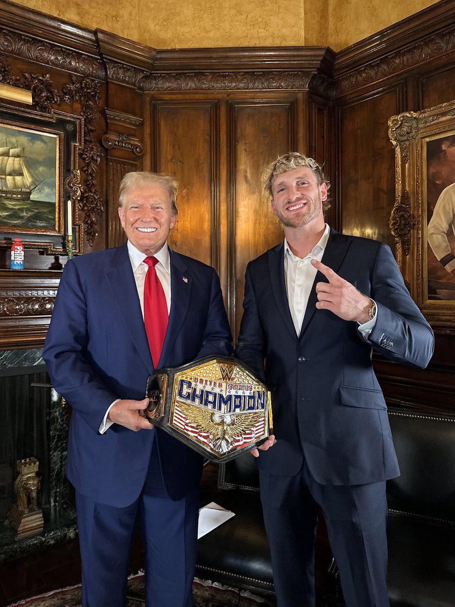 Donald Trump WWE United States Champion Logan Paul June 2024