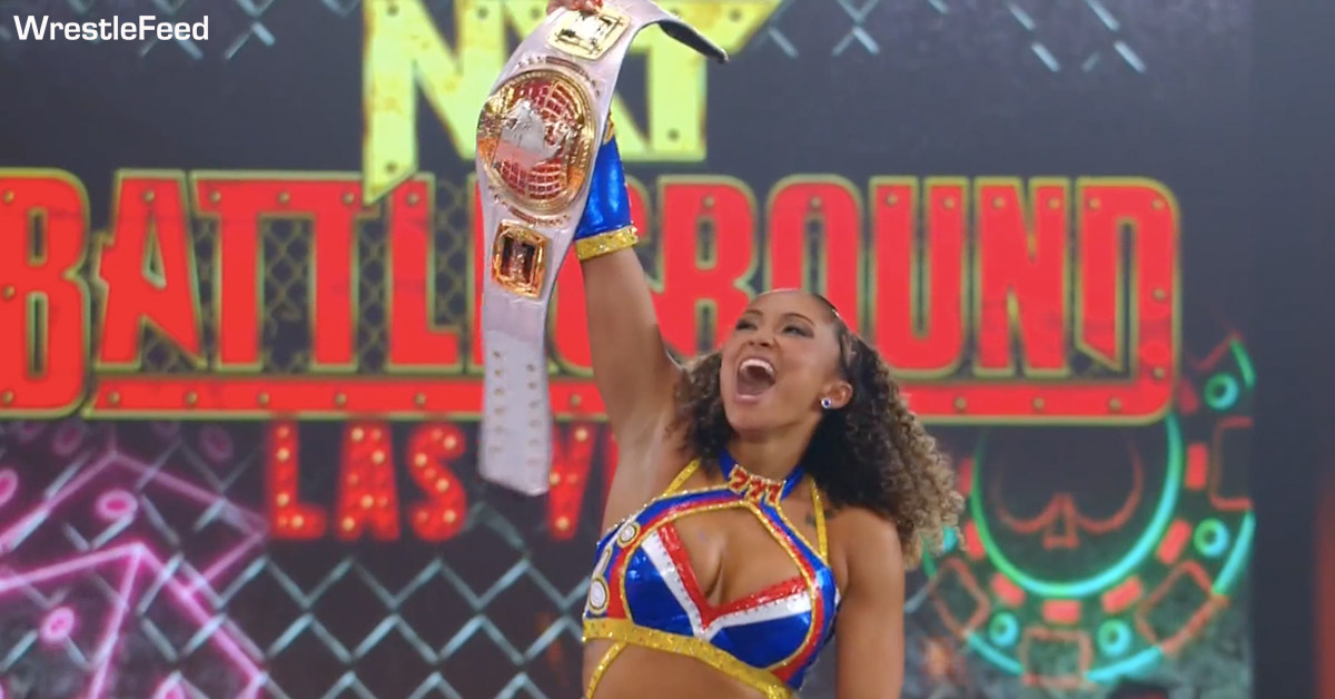 Kelani Jordan Wins NXT Women's North American Championship Battleground 2024 WrestleFeed App
