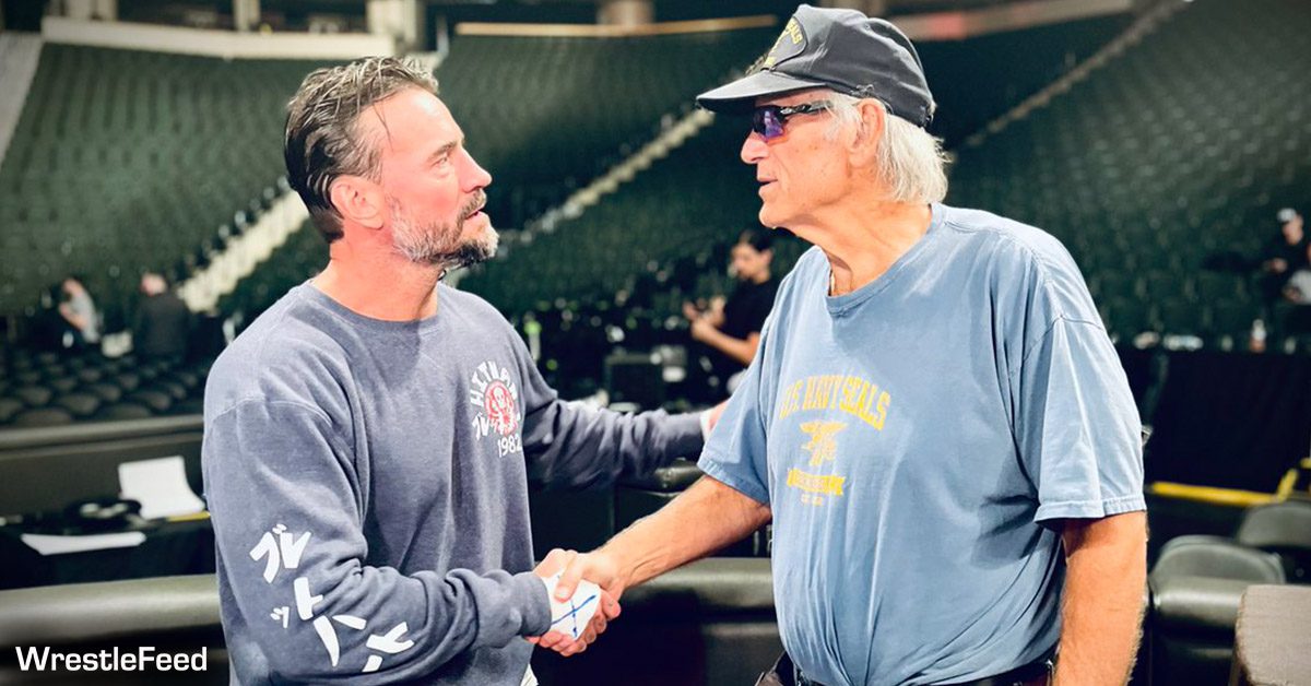 CM Punk Meets Jesse Ventura Backstage Before WWE RAW July 29 2024 WrestleFeed App