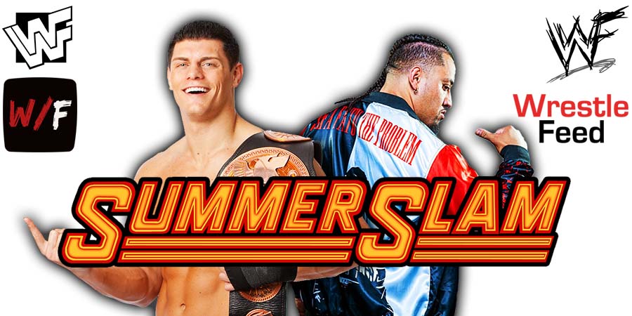 Cody Rhodes Vs Solo Sikoa SummerSlam 1 WWE 2024 PLE WrestleFeed App