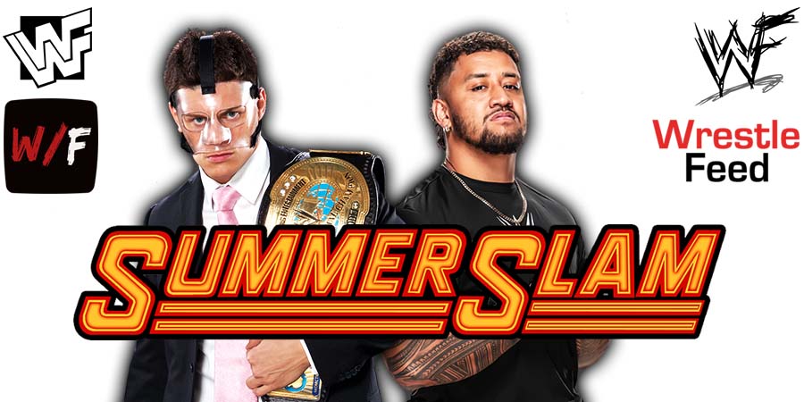 Cody Rhodes Vs Solo Sikoa SummerSlam 2 WWE 2024 PLE WrestleFeed App
