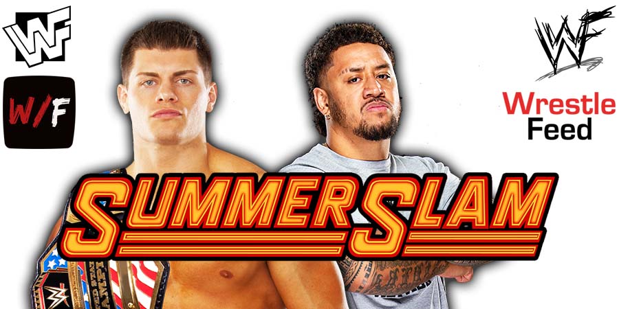 Cody Rhodes Vs Solo Sikoa SummerSlam 3 WWE 2024 PLE WrestleFeed App