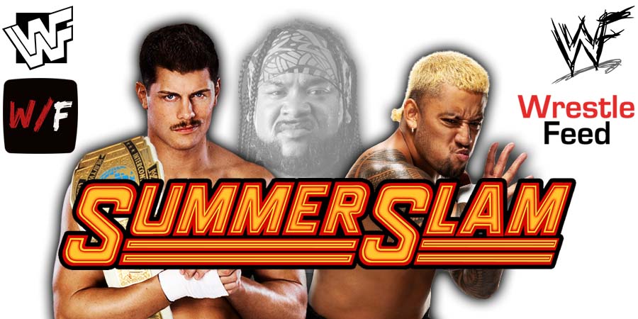Cody Rhodes Vs Solo Sikoa SummerSlam 4 WWE 2024 PLE WrestleFeed App