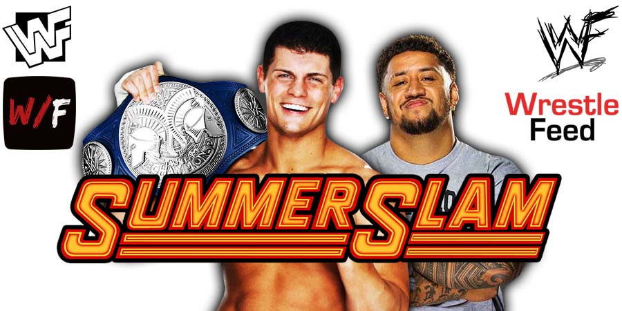Cody Rhodes Vs Solo Sikoa SummerSlam 5 WWE 2024 PLE WrestleFeed App